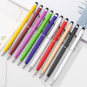 Promotional Hot 2 in 1 Metal Ballpoint <b>Pen</b> With Stylus Touch Screen Customized Custom Logo Printed Multi Function Ball Point - Product Image 1