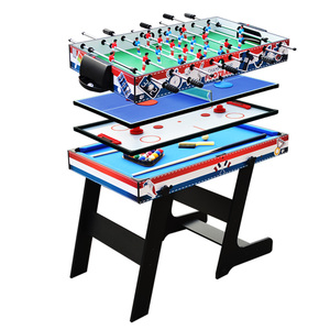 Nuovo Design Tavolo Multisport 4-in-1 Pieghevole in Tessuto Verde, <span class=keywords><strong>Dimensioni</strong></span> Personalizzabili, <span class=keywords><strong>Biliardo</strong></span>/Tennis/Hockey/Calcio, Cuscini in MDF/PVC/Plastica - Product Image 1
