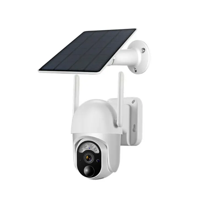 Telecamera di sorveglianza esterna solare IP65 impermeabile a due vie citofono visione notturna WiFi 4G Tuya 1080P telecamera di sicurezza solare cctv
