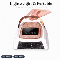 Lámpara de Uñas LED UV Inalámbrica de Alta Potencia al por Mayor, Secador de Metal Portátil con Batería Recargable Compatible