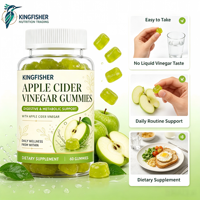Gummies au vinaigre de cidre de pomme à marque privée pour le soutien digestif et le bien-être métabolique, à base de pectine végétalienne, OEM