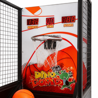 Jeu de basket-ball d'arcade à monnayeur avec tableau de scores LED, machine de tir commerciale pour parcs d'attractions et centres de divertissement familial