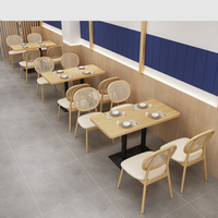Table et chaise de restaurant Booth Canapé Chaise de salle à manger Tables Combinaison Dessert Lait Thé Boutique Café Salle à manger Restaurant stand siège