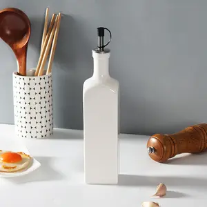 定制厨房调味油分配器瓶手工陶瓷醋橄榄油瓶