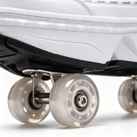 Chaussures à roulettes transformables pour enfants, quatre roues, unisexe, garçons et filles, roues en TPU, semelle extérieure en caoutchouc, tige en microfibre