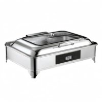 Réchaud de buffet électrique 9L, ensemble chauffe-plats en acier inoxydable, service de restauration professionnel pour banquets