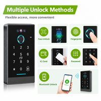 Clavier de contrôle d'accès intelligent Bluetooth avec reconnaissance faciale et empreintes digitales, IP66, carte RFID, mot de passe, contrôleur d'accès aux portes avec application