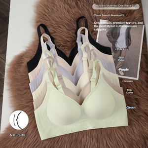 Sujetador de Gel al por Mayor, Cuello en V, Tirantes Finos, Cómodo, Superficie Lisa, <span class=keywords><strong>Push</strong></span>-<span class=keywords><strong>Up</strong></span>, Sujetador de Spandex para Mujer - Product Image 1