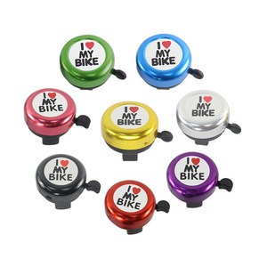 I Love <b>My</b> Bike Bicycle Bell Aluminum Alloy Mini Heart Design Cycling Accessory For Kids And Adults Multi Color Options - Product Image 3