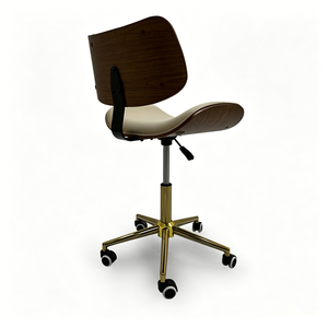 Barber Chair Salon <b>Stool</b> Chair with Backrest Swivel Base Metal Legs Rolling Casters for Beauty Studio - Product Image 4
