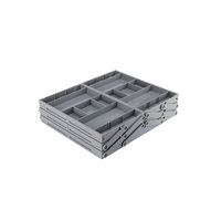 Boîte de rangement pliable portable 3 couches à double rangée, design moderne, pour bijoux, boucles d'oreilles, bagues, colliers, en ABS