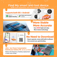 F03-C Finder Mini Anti Alarme Localisateur Tracker Tag Smart GPS Tracker Find My Air Tag Localisateur de Positionnement Clé pour Voiture