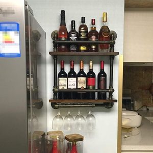 <span class=keywords><strong>Étagère</strong></span> de <span class=keywords><strong>plafond</strong></span> casier à vin industriel <span class=keywords><strong>étagère</strong></span>s flottantes suspendues support de tuyau d'eau 2 niveaux, support de rangement pour <span class=keywords><strong>cuisine</strong></span> Bar Restaurant - Product Image 6