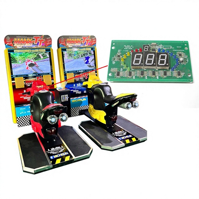 DIY Parts Coin-Operated Simulator Racing Game TT Super Bike Motor Arcade Motorcycle with Instrument Headlight Panel Accessories