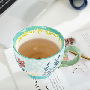 New Arrivals Custom Printed <b>Cups</b> and Mugs Shiny Glaze Tea Mug Handpainted Pattern 500ml <b>Ceramic</b> Coffee Mug - Product Image 6