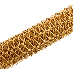 Mesh for Decorative Curtain Brass Wire Mesh Metal Woven Wire Copper 5mm High Quality Plain Weave Stainless Steel Chain Link Mesh