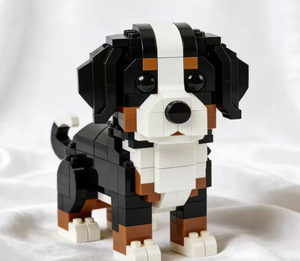 Bloques de Construcción de Plástico ABS del Perro de Montaña Bernés, Modelo 3D de Mascota, Escala 1:12, Juguete de Ensamblaje DIY, Regalo para Amantes de los Perros Unisex - Product Image 1