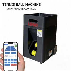 Lanceur de balles de tennis portable sur roues avec télécommande via application, capacité de 40+ balles, entraînement multi-tours, durable, service de tennis facile - Product Image 4