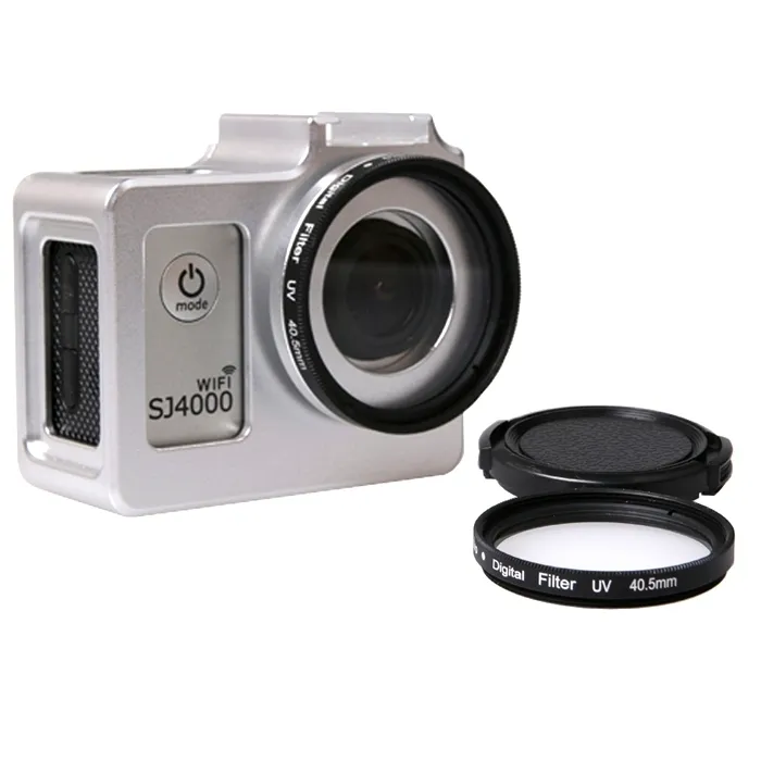 High Quality Universal Aluminum Alloy Camera Protective Case with 40.5mm UV Filter Cover for SJCAM SJ4000 Sport Action Camera