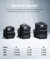 Sac de sport tactique breveté LAMGOYI, sac à dos athlétique imperméable à ouverture à 180°, sac à dos de sport personnalisé avec logo, 25L 45L