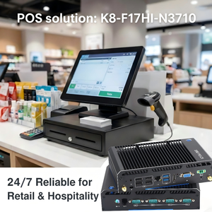 Nueva Mini PC Industrial DDR3, Computadora de Escritorio sin Ventilador, Pentium N3710, 8GB RAM, 256 SSD, RJ45 LAN/4COM, RJ11 y PS/2, <span class=keywords><strong>para</strong></span> Negocios y Puntos de Venta - Product Image 6