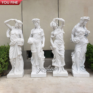 Decoración de jardín de tamaño real, estatuas de mármol de 4 estaciones a la venta - Product Image 5