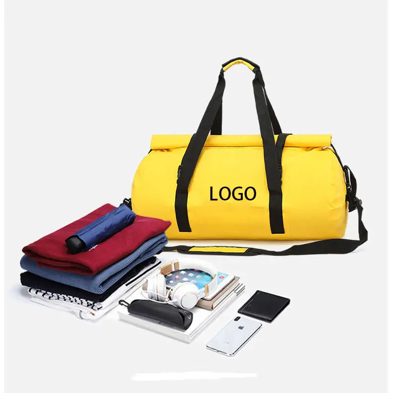 Спортивная сумка с логотипом от производителя, модная спортивная сумка с отделением для обуви и мокрыми карманами, сумка для отдыха для плавания и фитнеса