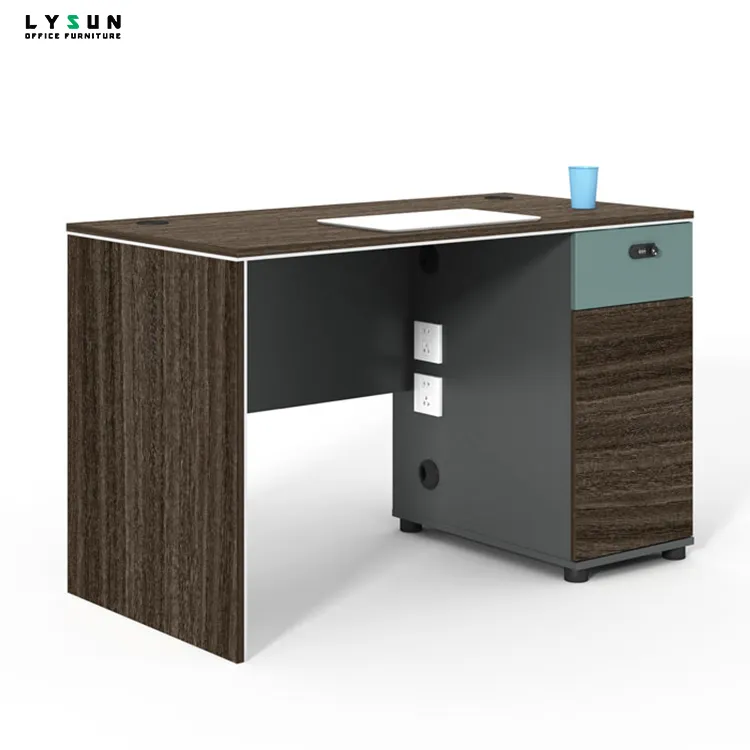 Hiện đại giá rẻ nhà gỗ đơn giản bằng gỗ nhân viên Bàn máy tính bàn văn phòng đồ nội thất văn phòng bàn