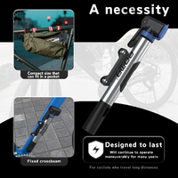 Pompe à vélo BOMB, mini pompe à vélo portable, pompe à air pour vélo, pompe à pneu de vélo, 100 PSI, alliage d'aluminium, vente en gros OEM