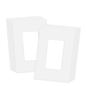 Plaque <span class=keywords><strong>murale</strong></span> décorative pour interrupteur lumineux 1 voie 20A sans vis en polycarbonate incassable - Product Image 1