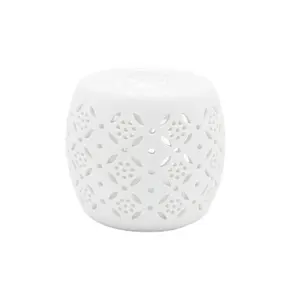 Essential Fragrance Aromather Ceramic Candle Oil Burner Wax Melt Tealight Candle Warmer for Home Office Bedroom