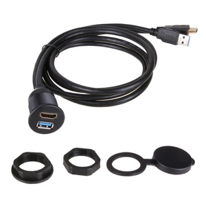 Cáp Cái Usb 3.0 Hdmi Gắn Bảng Điều Khiển Kép Chống Nước IP67 Chiều Dài 1M 3ft - Product Image 5