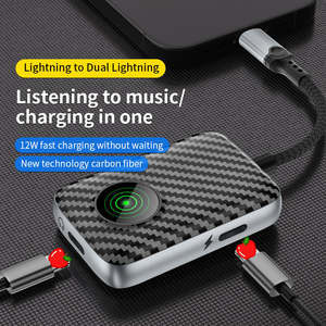 Adaptateur audio 2-en-1 pour casque et <span class=keywords><strong>prise</strong></span> <span class=keywords><strong>jack</strong></span> 8 broches avec lumière LED, compatible avec le câble USB standard <span class=keywords><strong>iPhone</strong></span> - Product Image 2