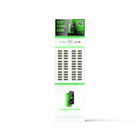 Nouveau produit : Kiosque de location et de recharge en libre-service pour banques d'alimentation partagées à 48 emplacements, avec lecteur de cartes NFC POS et casier pour téléphones portables, pour lieux publics