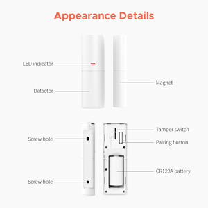 Détecteur magnétique sans fil <span class=keywords><strong>Staniot</strong></span> 433 MHz pour portes de garage, interrupteur d'épaississement, alarme antivol domestique - Product Image 6