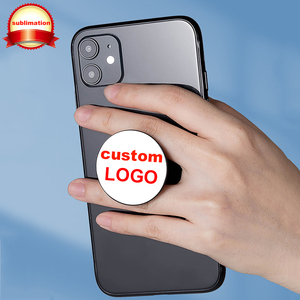 Échantillon gratuit populaire Logo personnalisé Sublimation téléphone poignée blanc support de téléphone portable doigt pliable acrylique prises de téléphone portable