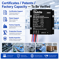 Contrôleur de charge solaire intelligent Sukite MPPT Boost 2480 24V80W 10A pour éclairage public à énergie solaire avec capteur pour projet d'éclairage de rue