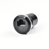 Prise TV haute définition de type C circulaire pour installation sur panneau de surface, connecteurs haut de gamme en alliage de zinc doré 12V 1.5A