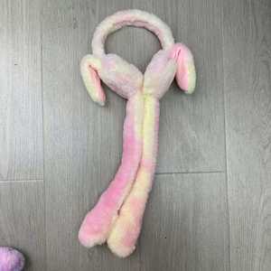 Creative Plush Rabbit <b>Ear</b> <b>Muffs</b> Soft Colorful Winter Warm Earmuffs Moving Jumping <b>Ears</b> <b>Ear</b> Protection Cover for Christmas Hats - Product Image 1