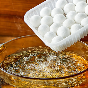 Tangyuan surgelé <span class=keywords><strong>de</strong></span> qualité supérieure (Sésame <span class=keywords><strong>noir</strong></span>) - Garniture artisanale crémeuse, saine, sans conservateur, dessert prêt à cuisiner - Product Image 2