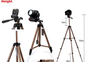 Trípode de Fotografía de Aleación de Aluminio WT3130, Trípode <span class=keywords><strong>para</strong></span> Cámara de Video 3130 con Adaptador de Placa Flexible <span class=keywords><strong>para</strong></span> Cámara Nikon 3130 - Product Image 2