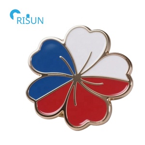 Épinglette personnalisée en émail de la République tchèque, emblème de la carte de la République tchèque, broche, badge, épinglette de chapeau, épinglette de revers - Product Image 2