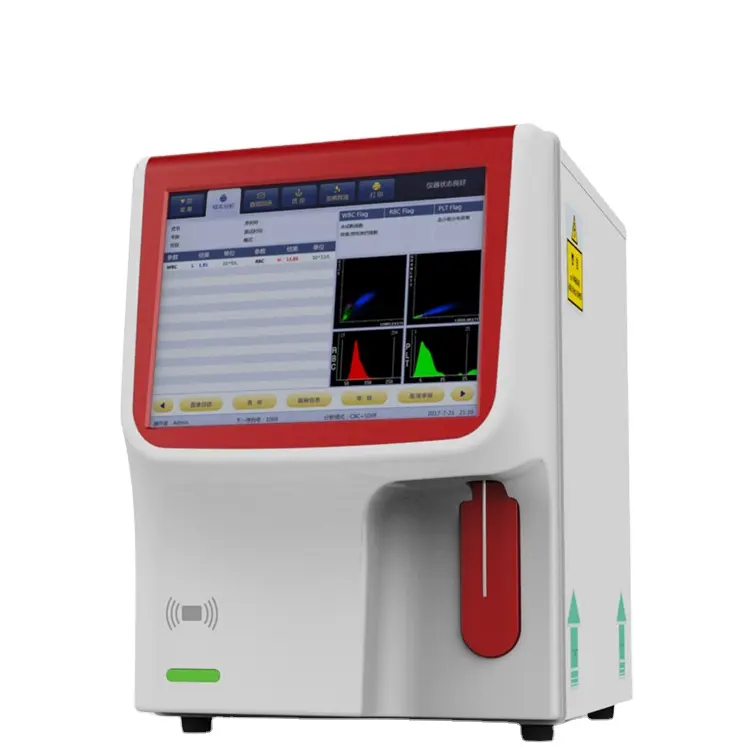 YSTE5000V Fábrica hematologia analisador 5 parte para animal Diagnóstico veterinário hematologia analisador Máquina de teste química do sangue seco