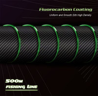 Ligne de Pêche Monofilament en Nylon Ultra Résistante 0,5 mm de 500 m, Transparent, Coloré ou Multicolore