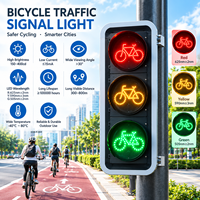 Feu de signalisation LED haute luminosité pour vélo, 3 couleurs (rouge, jaune, vert) – Feu de circulation pour vélo pour les intersections urbaines