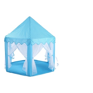 Grande tente château bleue pour enfants - Product Image 3
