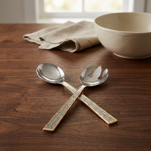 Juego de Cucharas Grandes para Servir Ensaladas de Acero Inoxidable, Vajilla Directa de Fábrica, Utensilios para Servir Ensaladas al por Mayor - Product Image 2