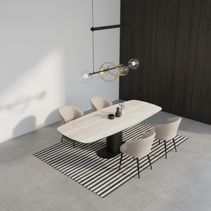 <span class=keywords><strong>Tavolo</strong></span> da Pranzo <span class=keywords><strong>Allungabile</strong></span> dal Design Italiano Moderno con Piano in Ceramica e Struttura in Acciaio al Carbonio per <span class=keywords><strong>Sala</strong></span> da Pranzo, Casa, Hotel - Product Image 2