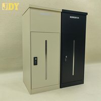Boîte à colis de jardin polyvalente JDY avec serrure à combinaison à empreintes digitales, boîte aux lettres en acier, utilisation domestique, belle composition de jardin