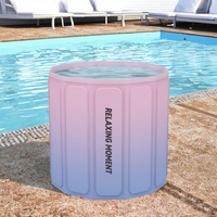 Baignoire pliable en PVC portable, logo personnalisé, piscine de relaxation intérieure et extérieure, seau à glace universel chaud et froid, usage domestique, 60 gallons+, sport